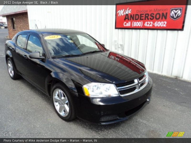 Black / Black 2012 Dodge Avenger SE