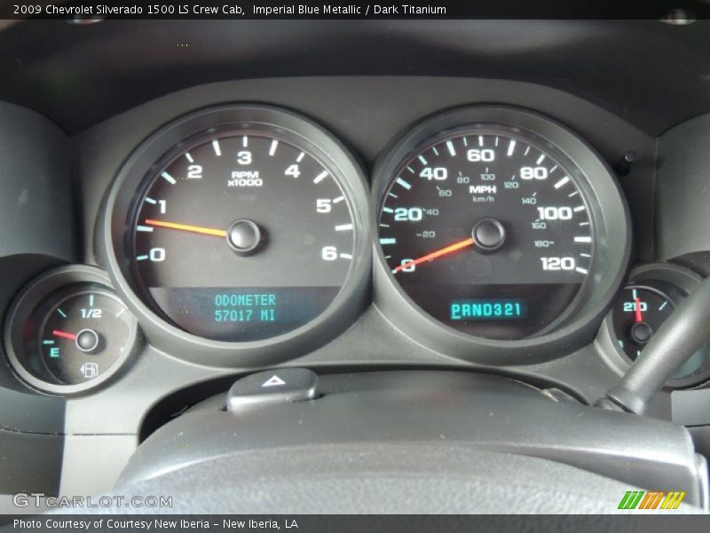 Imperial Blue Metallic / Dark Titanium 2009 Chevrolet Silverado 1500 LS Crew Cab
