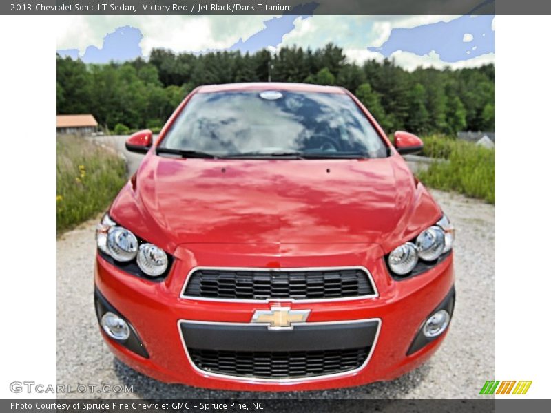 Victory Red / Jet Black/Dark Titanium 2013 Chevrolet Sonic LT Sedan