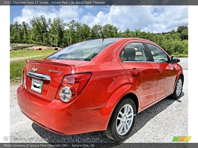Victory Red / Jet Black/Dark Titanium 2013 Chevrolet Sonic LT Sedan