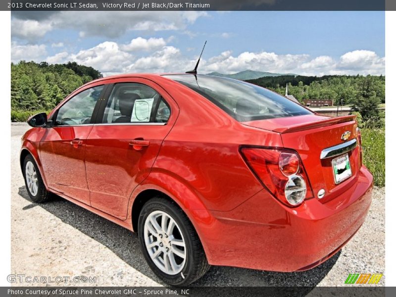 Victory Red / Jet Black/Dark Titanium 2013 Chevrolet Sonic LT Sedan
