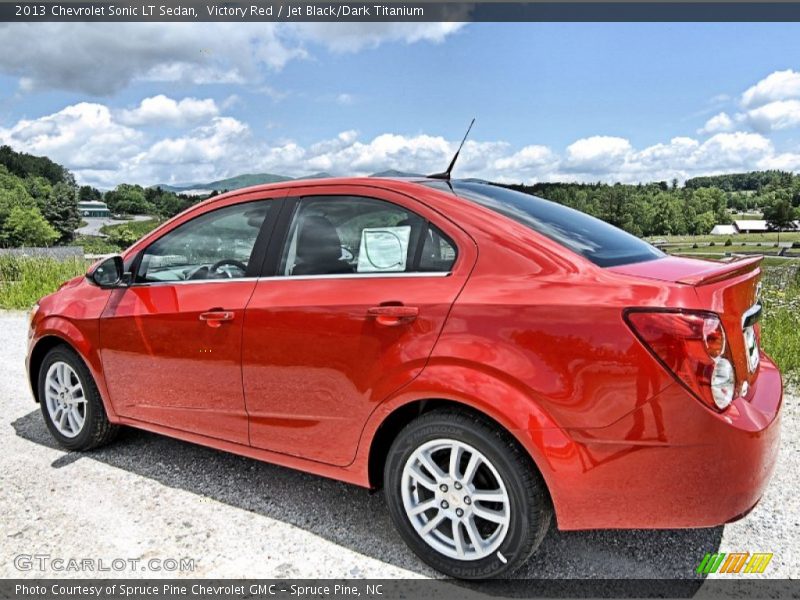 Victory Red / Jet Black/Dark Titanium 2013 Chevrolet Sonic LT Sedan