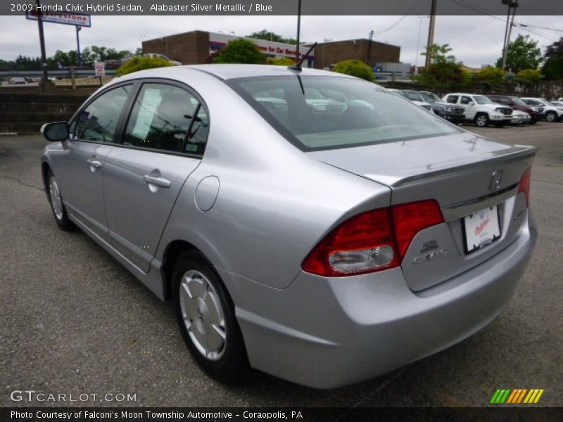 Alabaster Silver Metallic / Blue 2009 Honda Civic Hybrid Sedan
