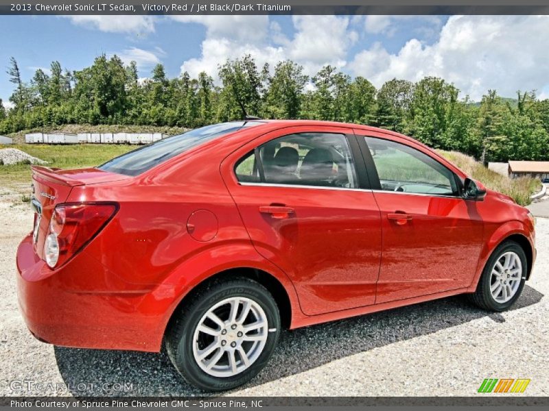 Victory Red / Jet Black/Dark Titanium 2013 Chevrolet Sonic LT Sedan