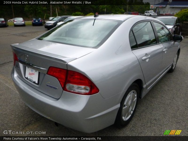 Alabaster Silver Metallic / Blue 2009 Honda Civic Hybrid Sedan