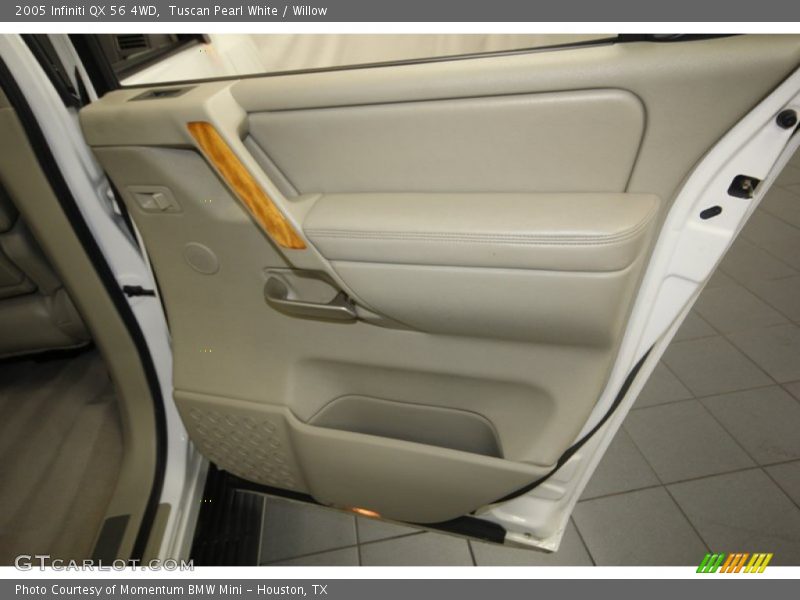 Tuscan Pearl White / Willow 2005 Infiniti QX 56 4WD