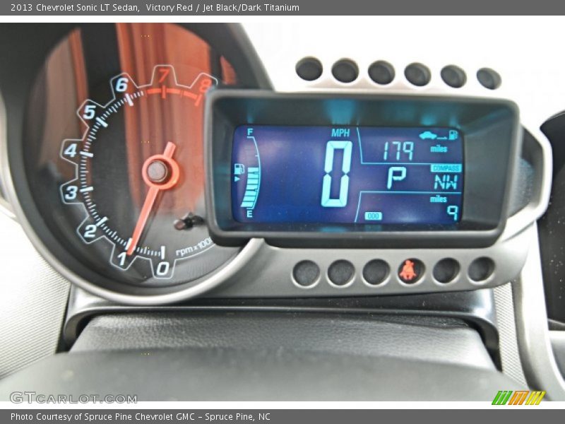 Victory Red / Jet Black/Dark Titanium 2013 Chevrolet Sonic LT Sedan