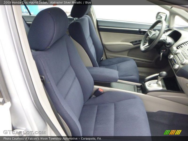 Alabaster Silver Metallic / Blue 2009 Honda Civic Hybrid Sedan