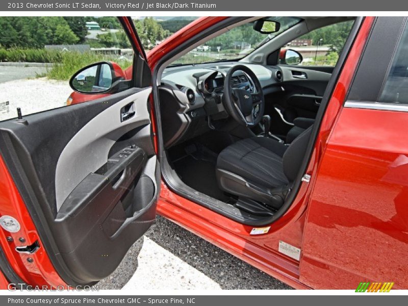 Victory Red / Jet Black/Dark Titanium 2013 Chevrolet Sonic LT Sedan