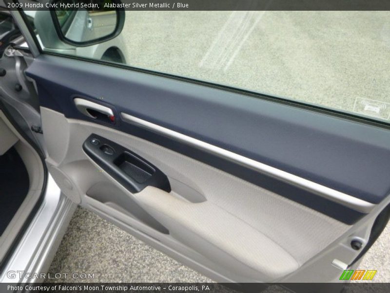 Alabaster Silver Metallic / Blue 2009 Honda Civic Hybrid Sedan