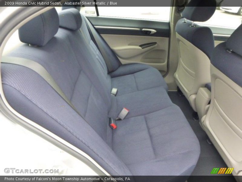 Alabaster Silver Metallic / Blue 2009 Honda Civic Hybrid Sedan