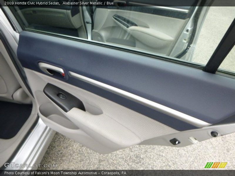 Alabaster Silver Metallic / Blue 2009 Honda Civic Hybrid Sedan