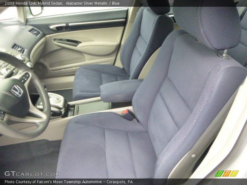 Alabaster Silver Metallic / Blue 2009 Honda Civic Hybrid Sedan
