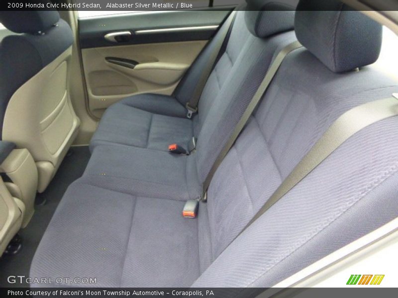 Alabaster Silver Metallic / Blue 2009 Honda Civic Hybrid Sedan