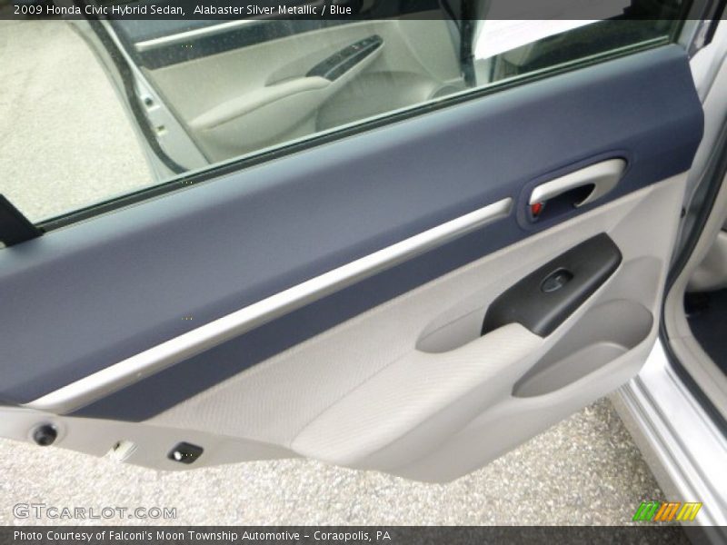 Alabaster Silver Metallic / Blue 2009 Honda Civic Hybrid Sedan