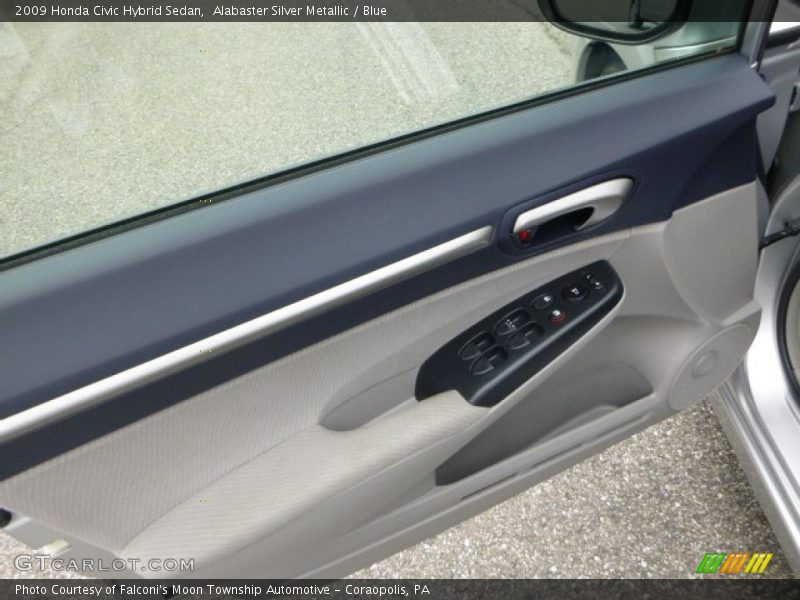 Alabaster Silver Metallic / Blue 2009 Honda Civic Hybrid Sedan