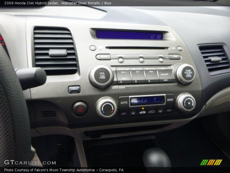 Alabaster Silver Metallic / Blue 2009 Honda Civic Hybrid Sedan