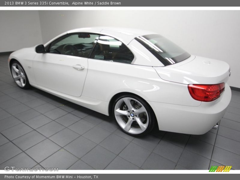 Alpine White / Saddle Brown 2013 BMW 3 Series 335i Convertible
