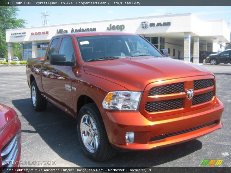 Copperhead Pearl / Black/Diesel Gray 2013 Ram 1500 Express Quad Cab 4x4