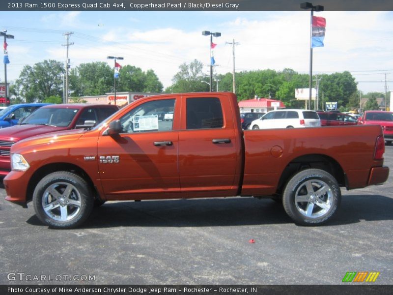 Copperhead Pearl / Black/Diesel Gray 2013 Ram 1500 Express Quad Cab 4x4