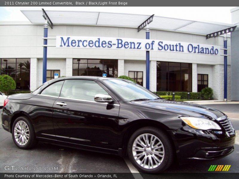 Black / Black/Light Frost Beige 2011 Chrysler 200 Limited Convertible