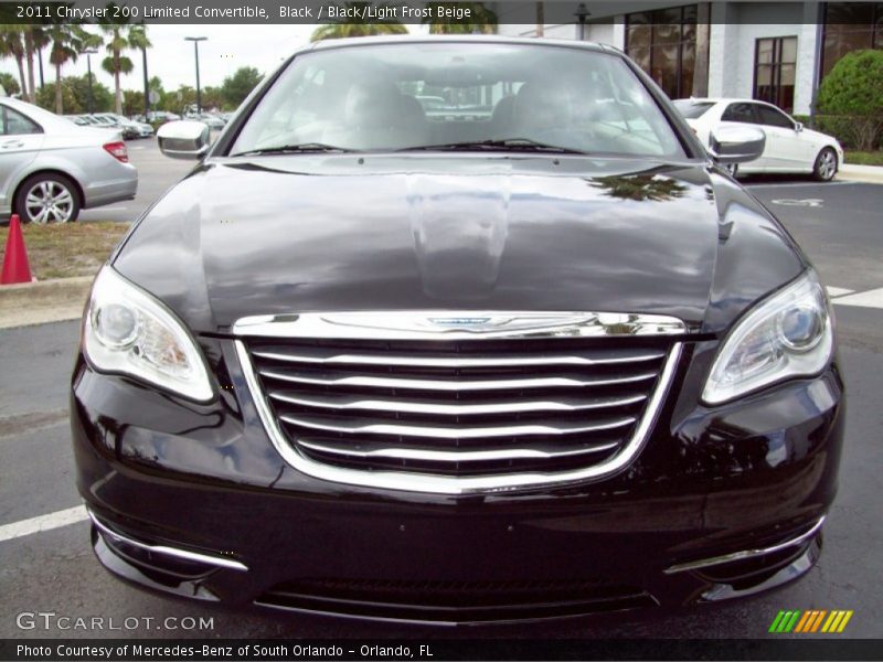 Black / Black/Light Frost Beige 2011 Chrysler 200 Limited Convertible