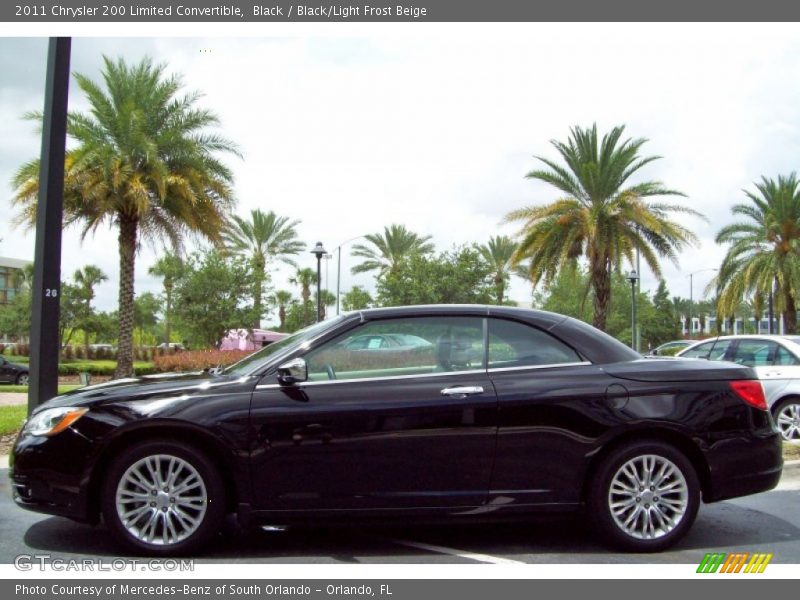 Black / Black/Light Frost Beige 2011 Chrysler 200 Limited Convertible