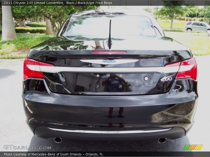 Black / Black/Light Frost Beige 2011 Chrysler 200 Limited Convertible