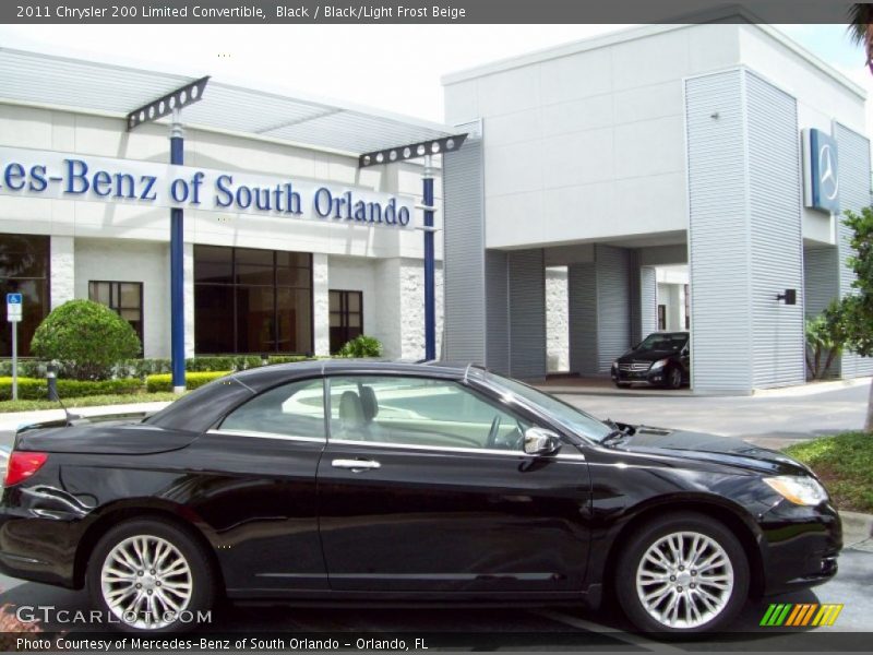 Black / Black/Light Frost Beige 2011 Chrysler 200 Limited Convertible