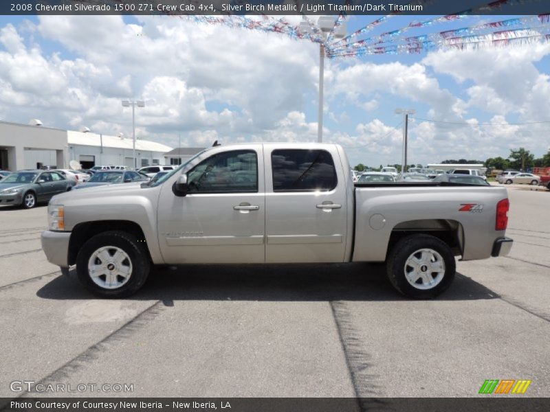 Silver Birch Metallic / Light Titanium/Dark Titanium 2008 Chevrolet Silverado 1500 Z71 Crew Cab 4x4
