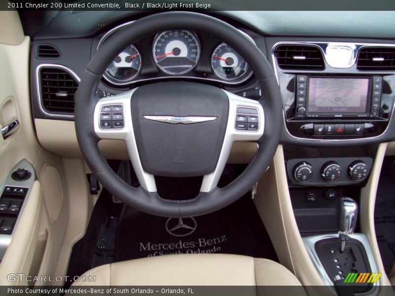 Black / Black/Light Frost Beige 2011 Chrysler 200 Limited Convertible