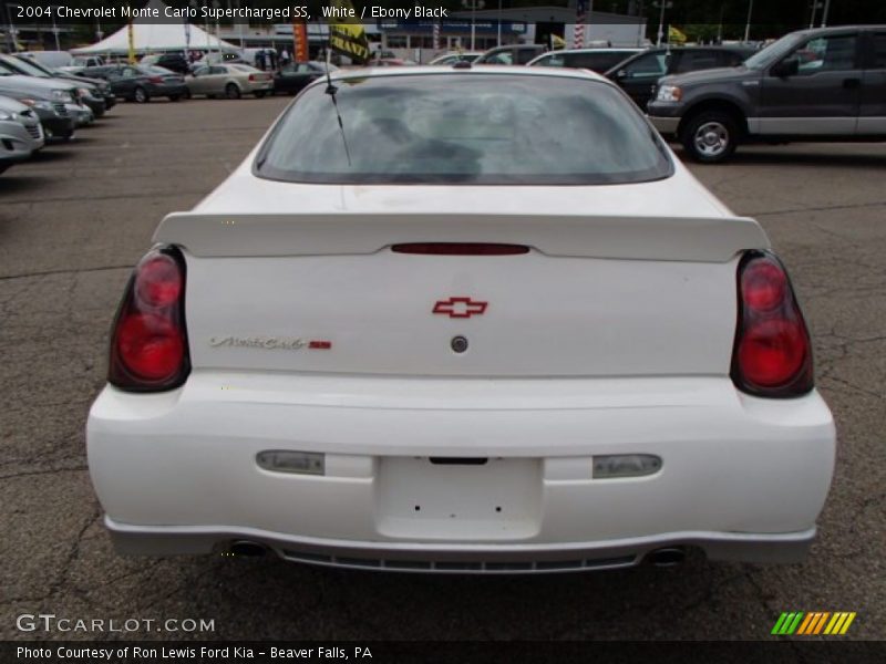 White / Ebony Black 2004 Chevrolet Monte Carlo Supercharged SS