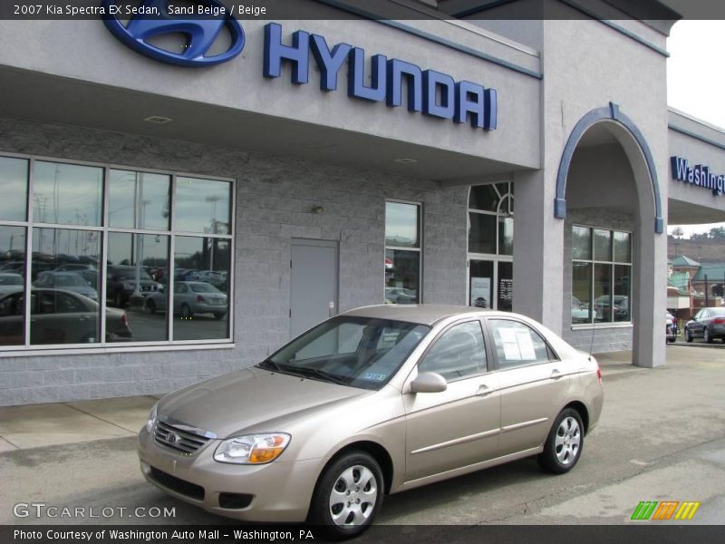 Sand Beige / Beige 2007 Kia Spectra EX Sedan