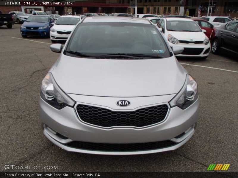 Bright Silver / Black 2014 Kia Forte EX