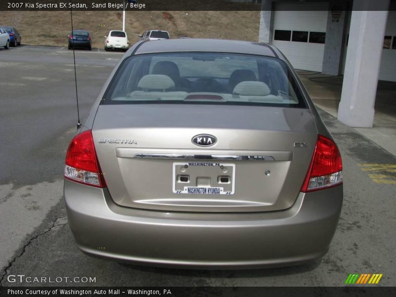 Sand Beige / Beige 2007 Kia Spectra EX Sedan