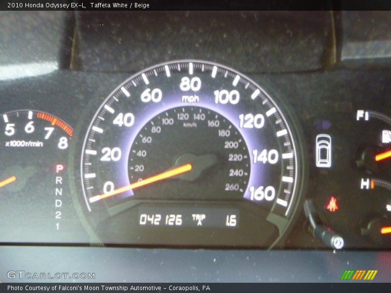 Taffeta White / Beige 2010 Honda Odyssey EX-L