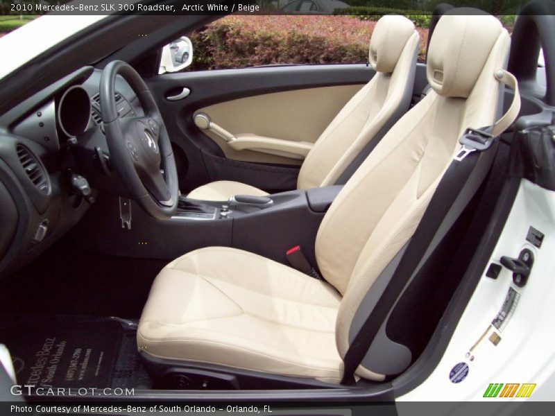 Arctic White / Beige 2010 Mercedes-Benz SLK 300 Roadster