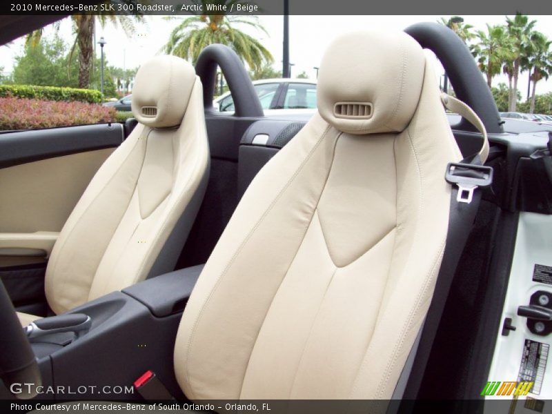 Arctic White / Beige 2010 Mercedes-Benz SLK 300 Roadster