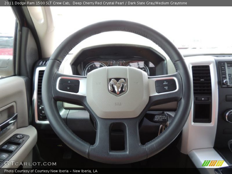 Deep Cherry Red Crystal Pearl / Dark Slate Gray/Medium Graystone 2011 Dodge Ram 1500 SLT Crew Cab