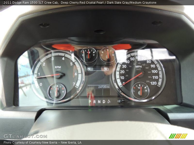 Deep Cherry Red Crystal Pearl / Dark Slate Gray/Medium Graystone 2011 Dodge Ram 1500 SLT Crew Cab