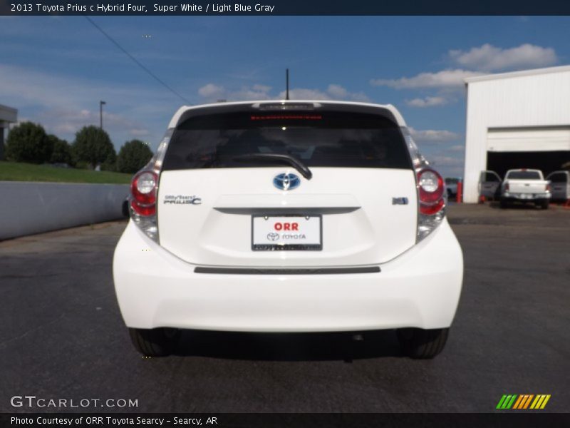 Super White / Light Blue Gray 2013 Toyota Prius c Hybrid Four