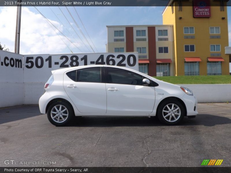 Super White / Light Blue Gray 2013 Toyota Prius c Hybrid Four