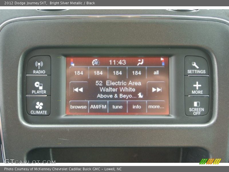 Bright Silver Metallic / Black 2012 Dodge Journey SXT