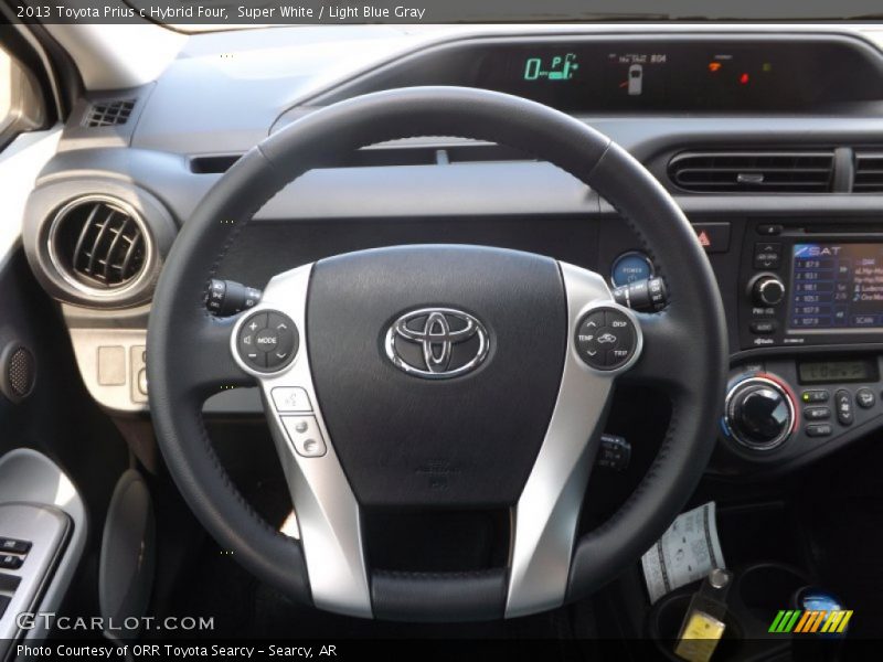 Super White / Light Blue Gray 2013 Toyota Prius c Hybrid Four
