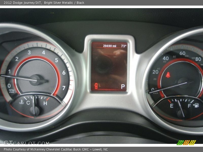 Bright Silver Metallic / Black 2012 Dodge Journey SXT