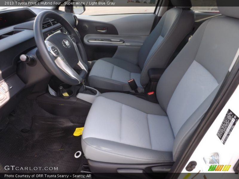 Super White / Light Blue Gray 2013 Toyota Prius c Hybrid Four