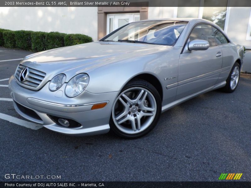 Brilliant Silver Metallic / Ash Grey 2003 Mercedes-Benz CL 55 AMG