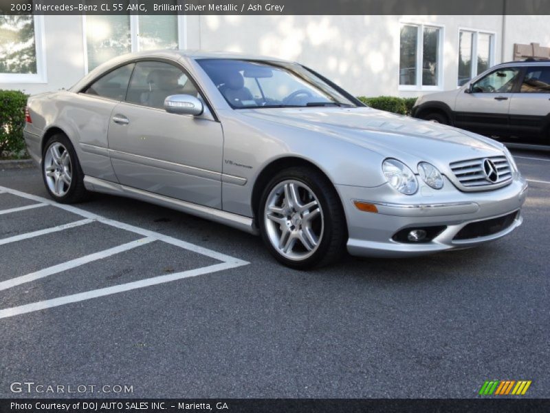 Brilliant Silver Metallic / Ash Grey 2003 Mercedes-Benz CL 55 AMG