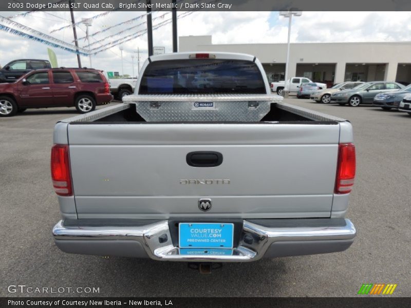 Bright Silver Metallic / Dark Slate Gray 2003 Dodge Dakota SLT Quad Cab
