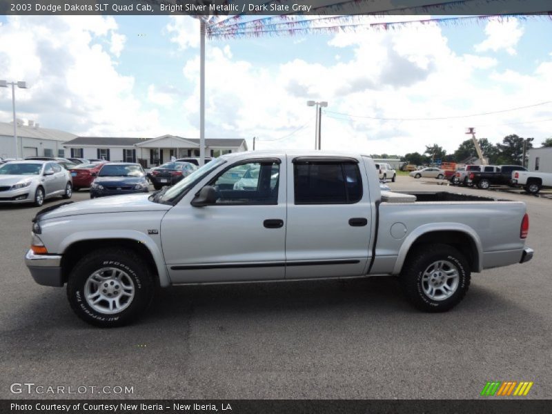 Bright Silver Metallic / Dark Slate Gray 2003 Dodge Dakota SLT Quad Cab